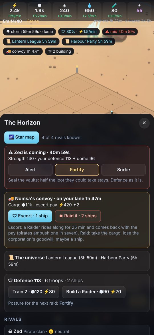 The Horizon: a raid and a convoy