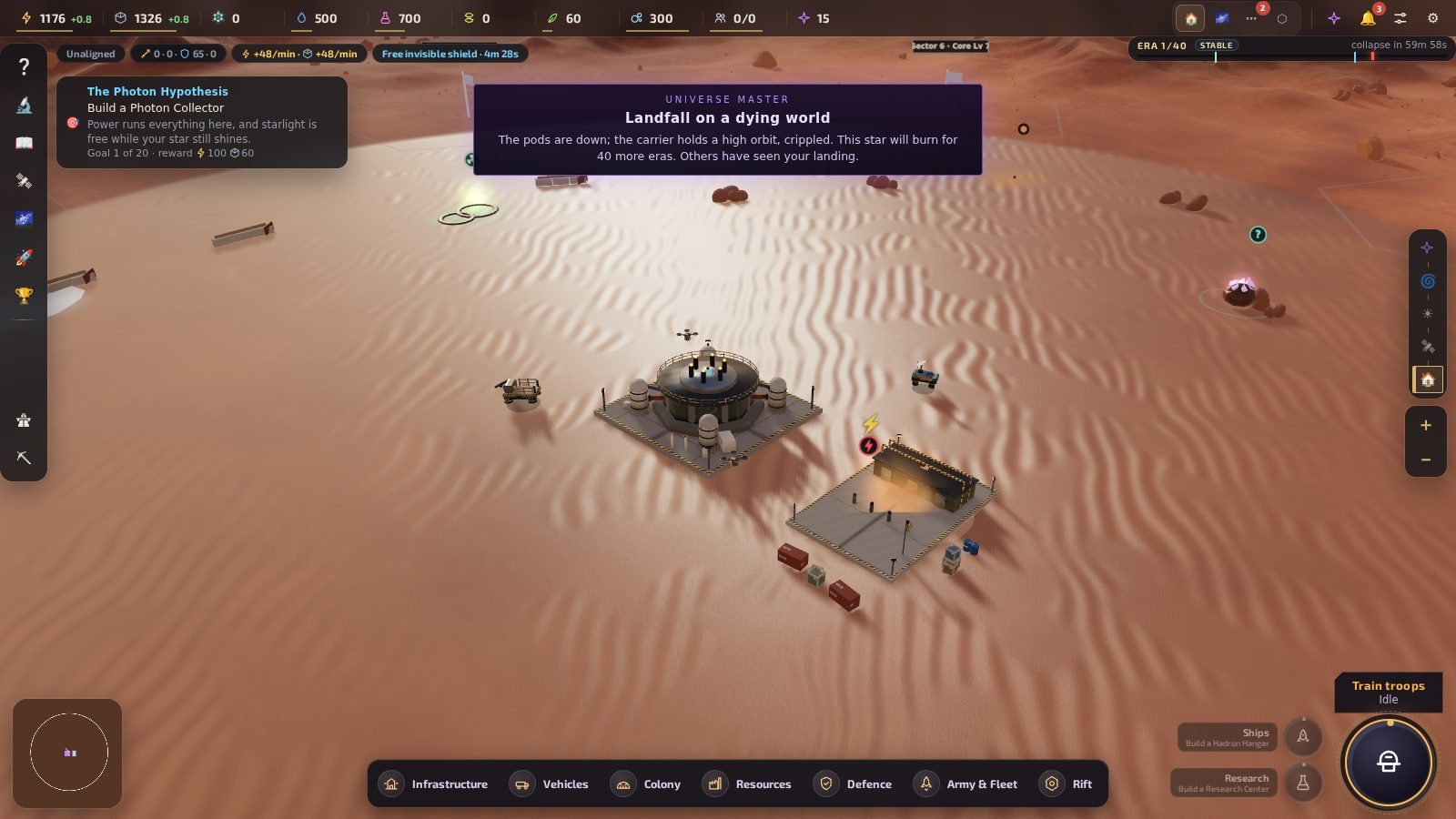 Landfall: the first pods on open sand